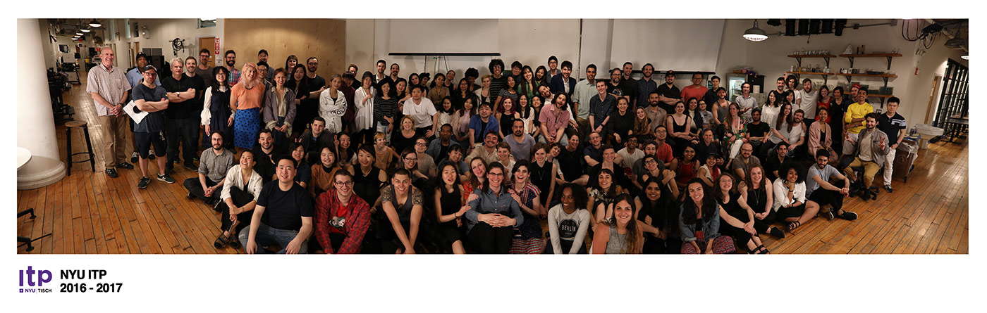 Spring 2017 panorama photo of ITP students